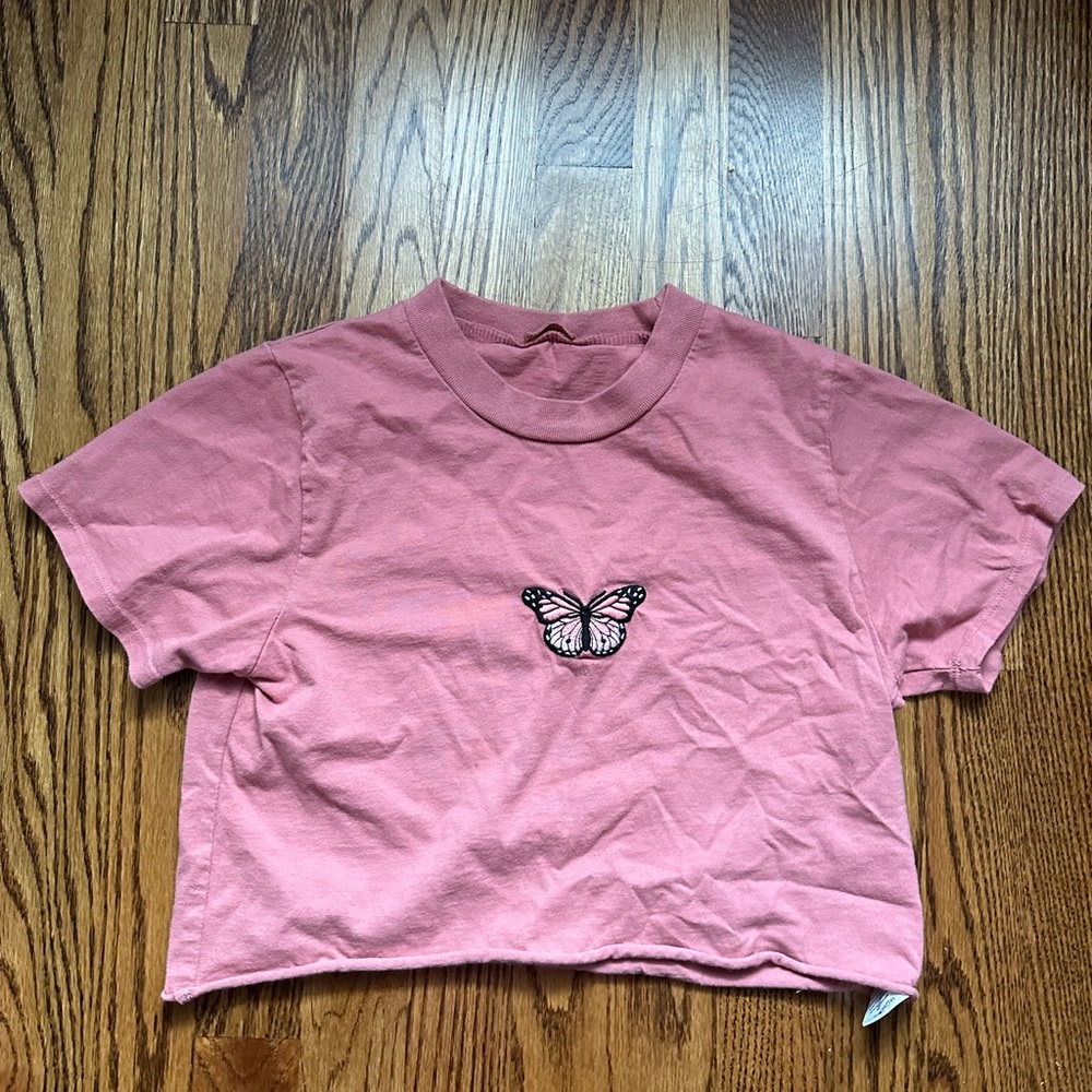 Pink butterfly top